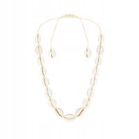 NASZYJNIK Z MUSZELEK BIAŁY-ECRU CHOKER
