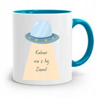 Dla Kelnera Kubek Błękitny Kelner Nie Z Tej Ziemi Z Nadrukiem Ze Zdjęciem