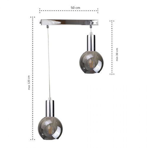 Lampa wisząca 2xE27 SUPRA SILVER na Arena.pl