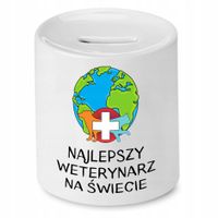 Skarbonka Dla Weterynarza Najlepszy Na Świecie Z Nadrukiem Ze Zdjęciem