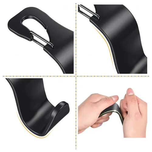 Zestaw 4 x Wieszak Hak Haczyk Uchwyt na Zagłówek Zakupy do Fotela Samochodu na Arena.pl