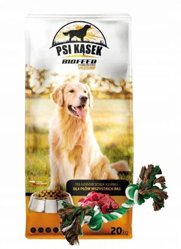 PSI KĄSEK BioFEED Karma dla psa z wołowiną 20kg na Arena.pl