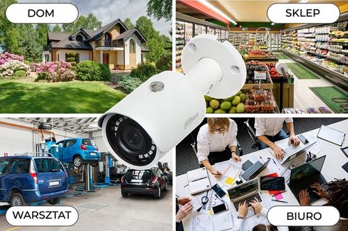 MOCNY Zestaw Monitoringu DOMU do rozbudowy 4 KAMERY IP DAHUA POE 4 MPx na Arena.pl