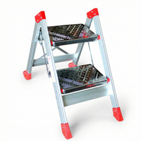 Drabina aluminiowa schody schodki magazynowe składane FARAONE SGP2 - 2,50 m