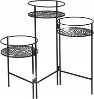 KWIETNIK METALOWY NA 3 DONICZKI KWIETNIK LEAF 49cm