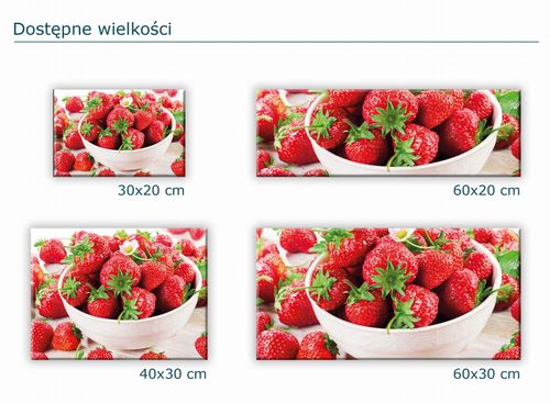 SZKLANA DESKA KUCHENNA 60x20 136c Truskawki na Arena.pl