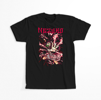 Koszulka Czarna Demon Slayer / Kimetsu no Yaiba / Miecz zabójcy demonów - WYBIERZ KOLOR KOSZULKI I FASON Damska M