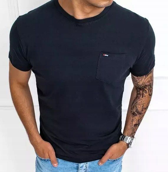 T-shirt męski bluzka koszulka basic męska flaga M zdjęcie 1