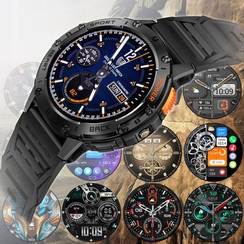 Zegarek Męski Smartwatch AMOLED IP68 530mAh Pomiary Rozmowy SMS Latarka PL na Arena.pl