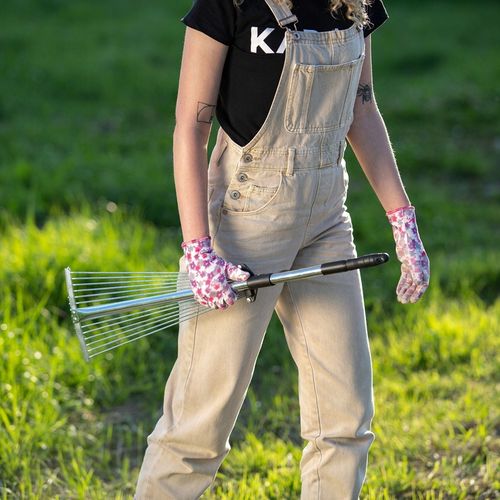 GRABIE METALOWE DO LIŚCI TRAWY Z TRZONKIEM WACHLARZOWE REGULOWANE na Arena.pl