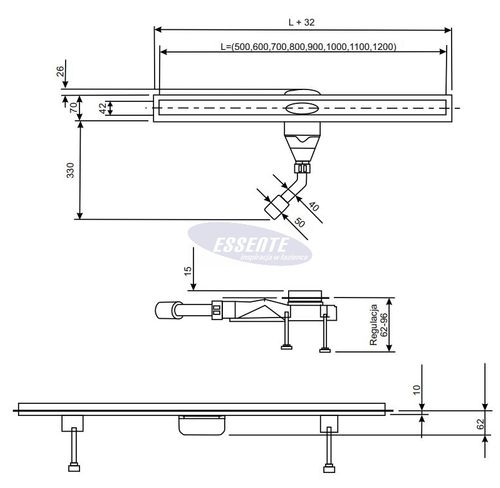 Odpływ liniowy SLIM czarny 100 cm z syfonem Viega POLSKA na Arena.pl