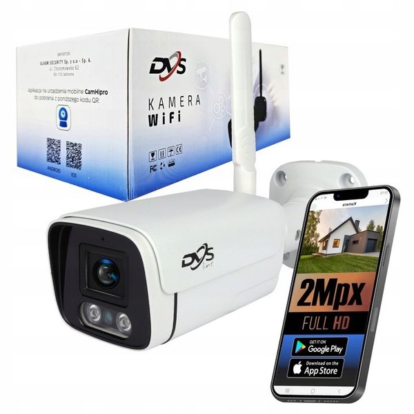 ZEWNĘTRZNA KAMERA IP WIFI 2MPX METALOWA WBUDOWANY MIKROFON I GŁOŚNIK IR30 zdjęcie 1