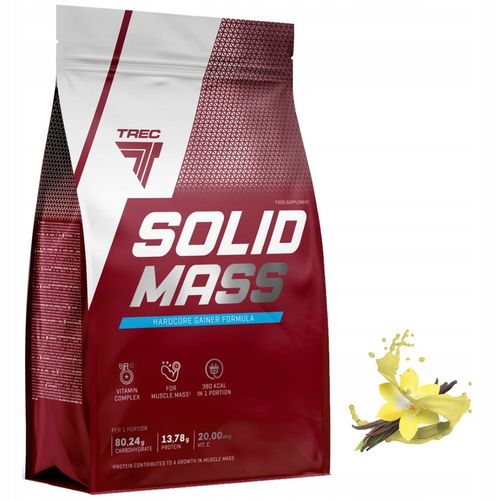 GAINER TREC SOLID MASS 3000g SMACZNY ZESTAW BIAŁEK I WĘGLOWODANÓW 3 kg na Arena.pl