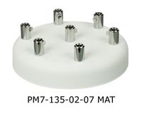 Podsufitka metalowa 7 otworów biała + chrom 135mm