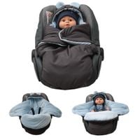 ŚPIWOREK OTULACZ FOTELIK WÓZEK MYSZKA ORTALION GRAFIT MINKY NIEBIESKI