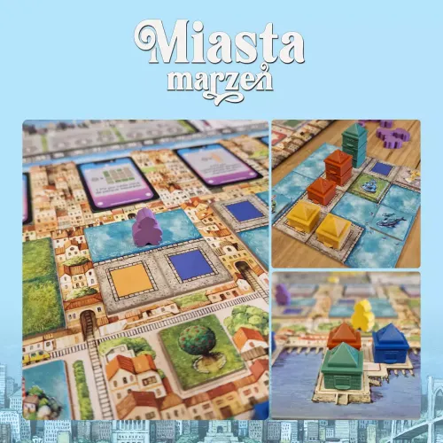 Strategiczna gra planszowa dla dzieci i dorosłych Miasta marzeń 2-4 graczy na Arena.pl