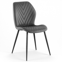 Stylowe krzesło szare Zoya welur tapicerowane kuchni salonu jadalni