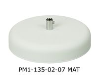 Podsufitka metalowa 1 otwór biała+ chrom 135 mm