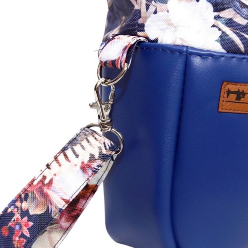 Torebka Sakiewka Granatowa z Motywem Węża i Kwiatów – handmade na Arena.pl