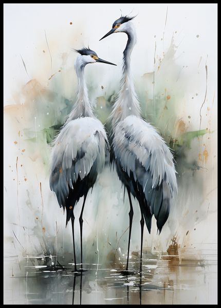 Plakat 67,5x95cm Tańczące Czaple zdjęcie 2