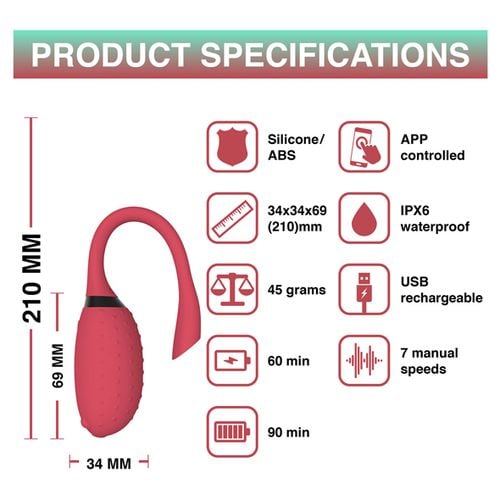 magic motion   fugu smart wearable vibrator red na Arena.pl