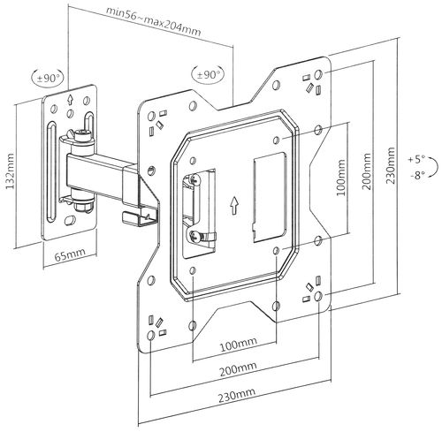 UCHWYT ŚCIENNY BRATECK-LPA68-221 na Arena.pl