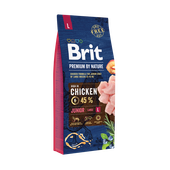 brit premium by nature junior l z kurczakiem 15kg