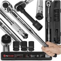 KLUCZ DYNAMOMETRYCZNY 1/2 28-210Nm DO KÓŁ CERTYFIKAT KALIBRACJI BLOKADA CRV