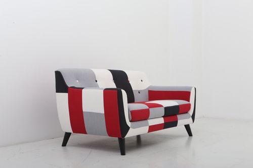 Sofa Attica patchwork dwuosobowa na Arena.pl