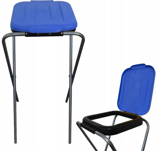 stojak do segregacji odpadów (1-stanowiskowy) niebieski na Arena.pl