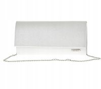 Laura Biaggi - elegancka torebka wizytowa łańcuszeksrebrny błysk JP115