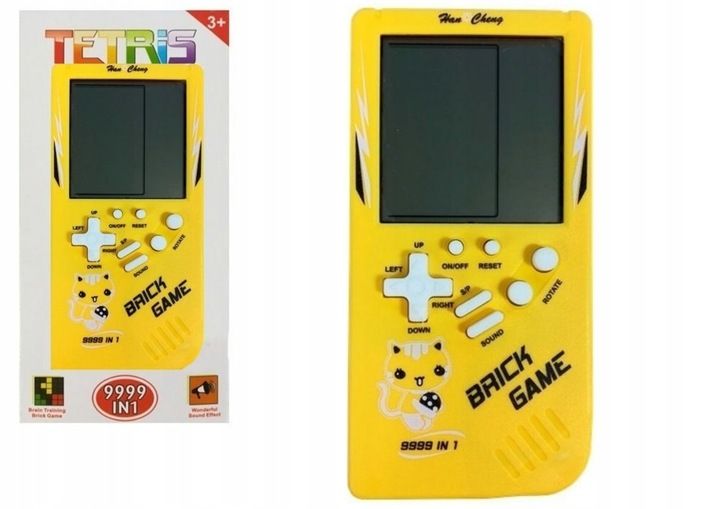 Gra Elektroniczna Tetris Brick Game Żółta zdjęcie 1