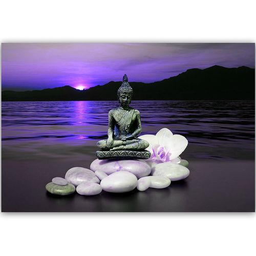 Deco Panel, Budda na kamieniach 3 90x60 na Arena.pl