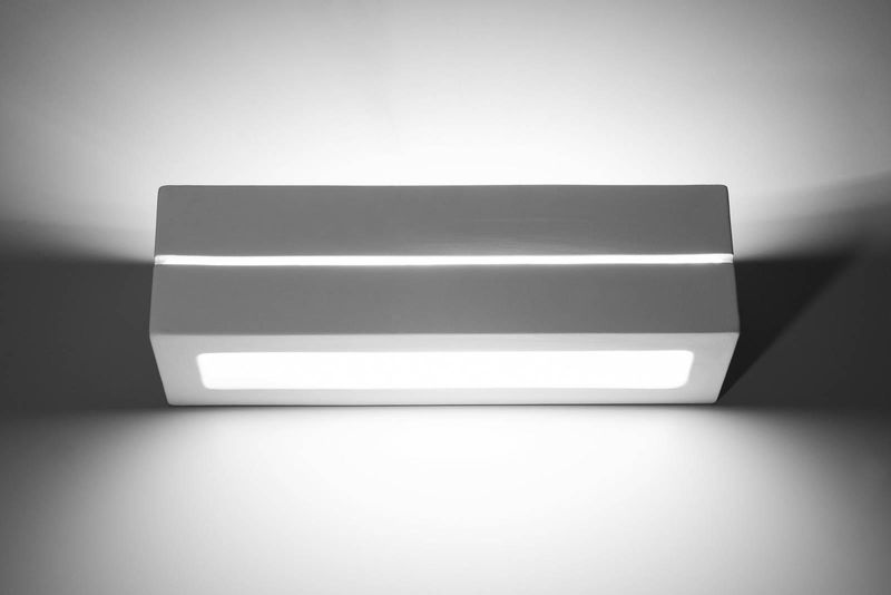 Kinkiet LAMPA ścienna SL.0231 ceramiczna OPRAWA prostokątna belka przyścienna biała zdjęcie 2