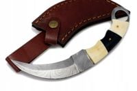 NÓŻ KARAMBIT TAKTYCZNY STAL DAMASCEŃSKA pazur ETUI