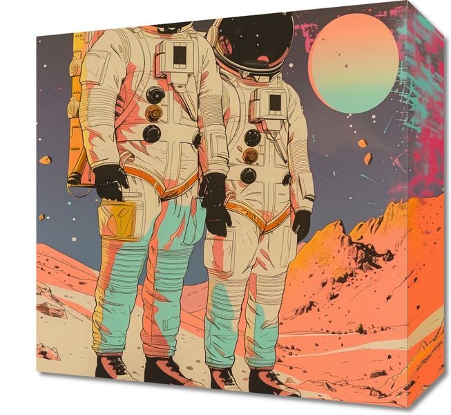 Obraz 30x30cm Astrounauci Kosmonauci zdjęcie 1