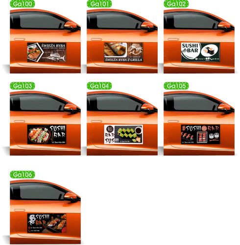 Magnes na samochód reklama magnetyczna 60x30 LODY AMERYKAŃSKIE na Arena.pl