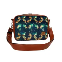 Torebka Motyle Nocą  - Uniwersalna Torebka Prostokątna Kolor ekoskóry - Brązowy