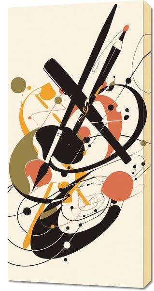 Obraz 50x100cm Abstrakcyjny Rapsod zdjęcie 1