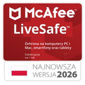 McAfee Live Safe  1 stanowisko / 1 rok
