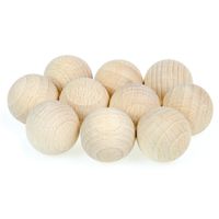 Drewniane korale kulki 18mm SUROWE BEZ OTWORU 10szt.