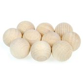 Drewniane korale kulki 18mm SUROWE BEZ OTWORU 10szt.