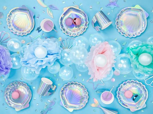 Pompon bibułowy niebieskomglistym 35cm na Arena.pl