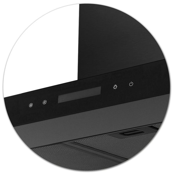 Okap kuchenny 90 cm Czarny Berdsen BE-90E zdjęcie 4