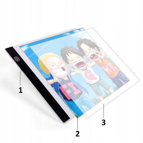 Podświetlana Deska Tablica Kreślarska Tablet Graficzny do Rysowania LED A4 na Arena.pl