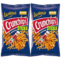 Crunchips Sticks Chipsy ziemniaczane o smaku ketchup 70 g x 2 sztuk