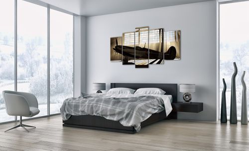 Obraz Na Płótnie - Samolot Hangar - 160X85 Cm - Ea160X85-2969 na Arena.pl