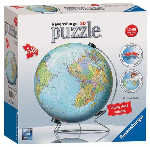 Puzzle 540 Globus 3D Ravensburger RAP124367 na Arena.pl