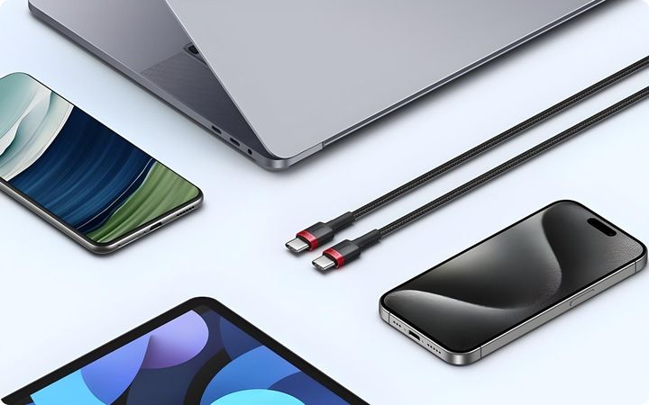 Baseus kabel Cafule Charging Cable USB-C to USB-C 100W 1m 2pcs zdjęcie 7