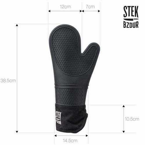 Rękawice Kuchenne Grillowe Stek Bzdur Silikonowe Żaroodporne Długie na Arena.pl